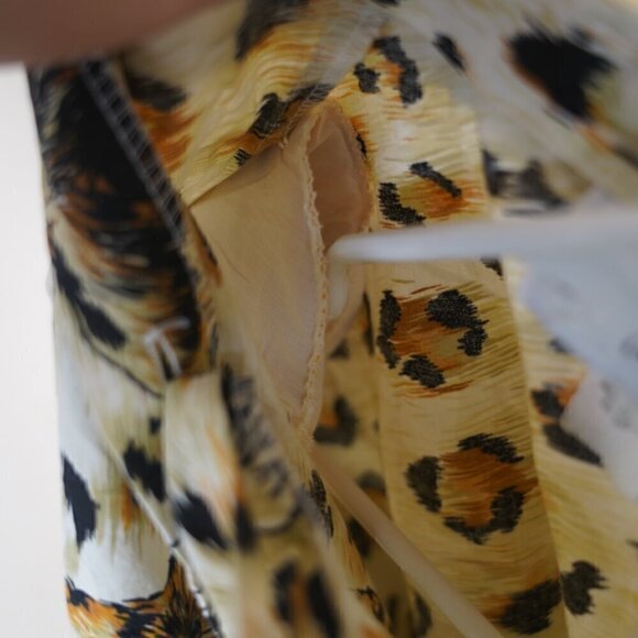 Vintage 90s Leopard Graphic Print Cotton Button Down Shirt Indie Skater Colorful - Picture 8 of 9